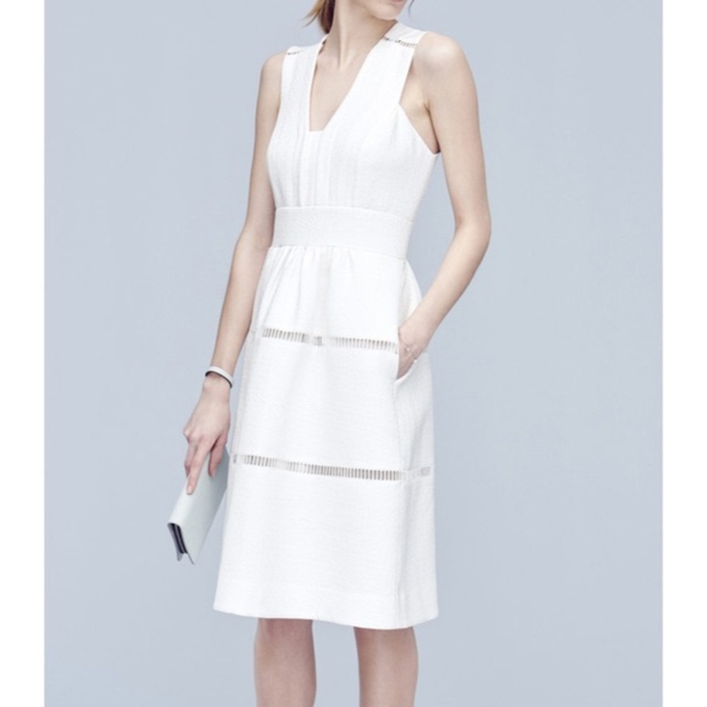 Rebecca Taylor White Matelasse Dress, size 12